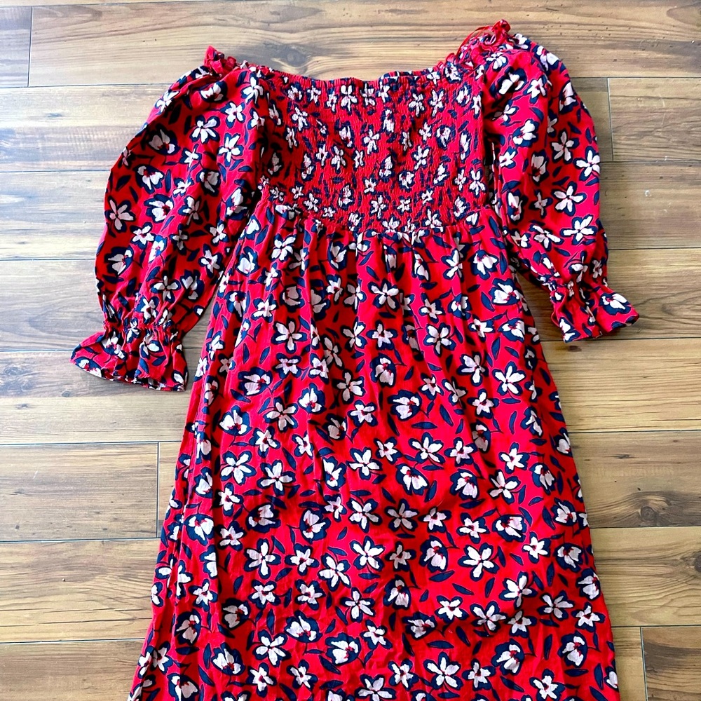 Off-the-shoulder floral dress